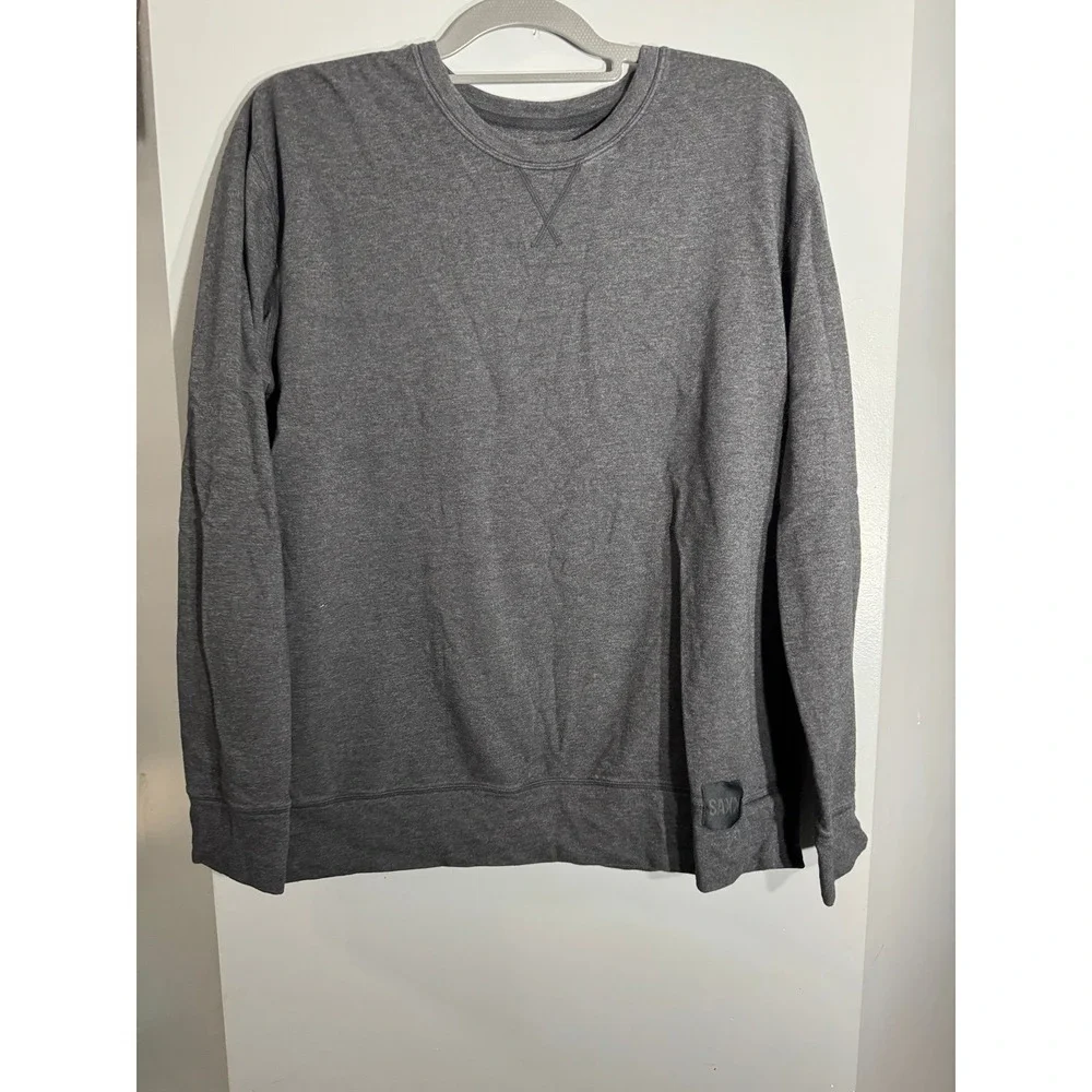 Saxx‎ 3six five lightweight gray crewneck sweatshirt medium